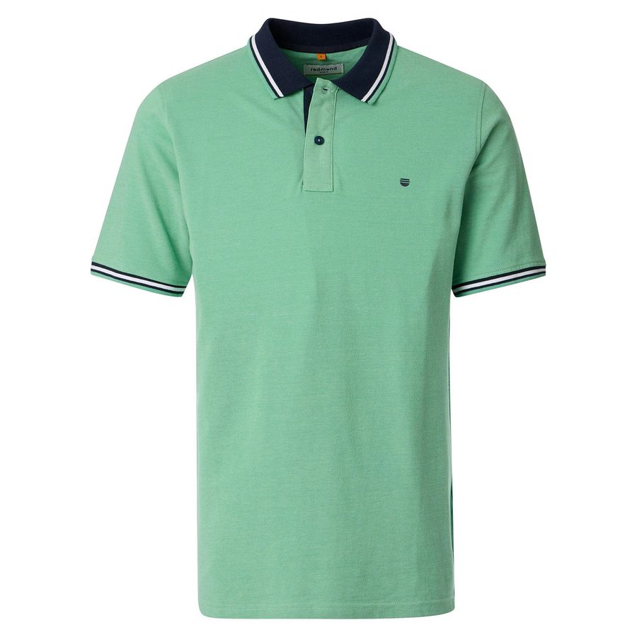 Redmond XXL Poloshirt hellgrün Kontraststreifen