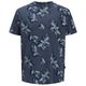 Jack&Jones Übergröße T-Shirt blau-grau floral Muster Jack&Jones Übergröße T-Shirt blau-grau floral Muster