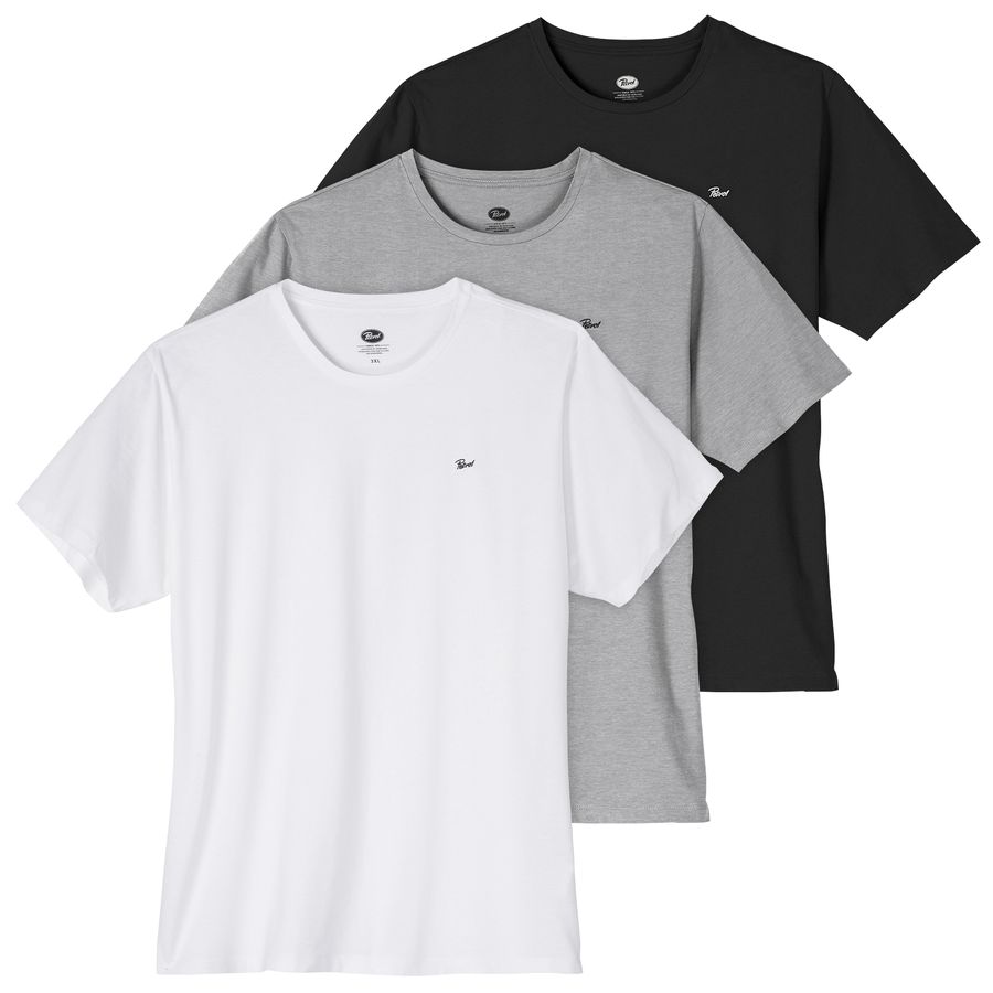 Petrol Industries XXL T-Shirt weiß/grau/schwarz