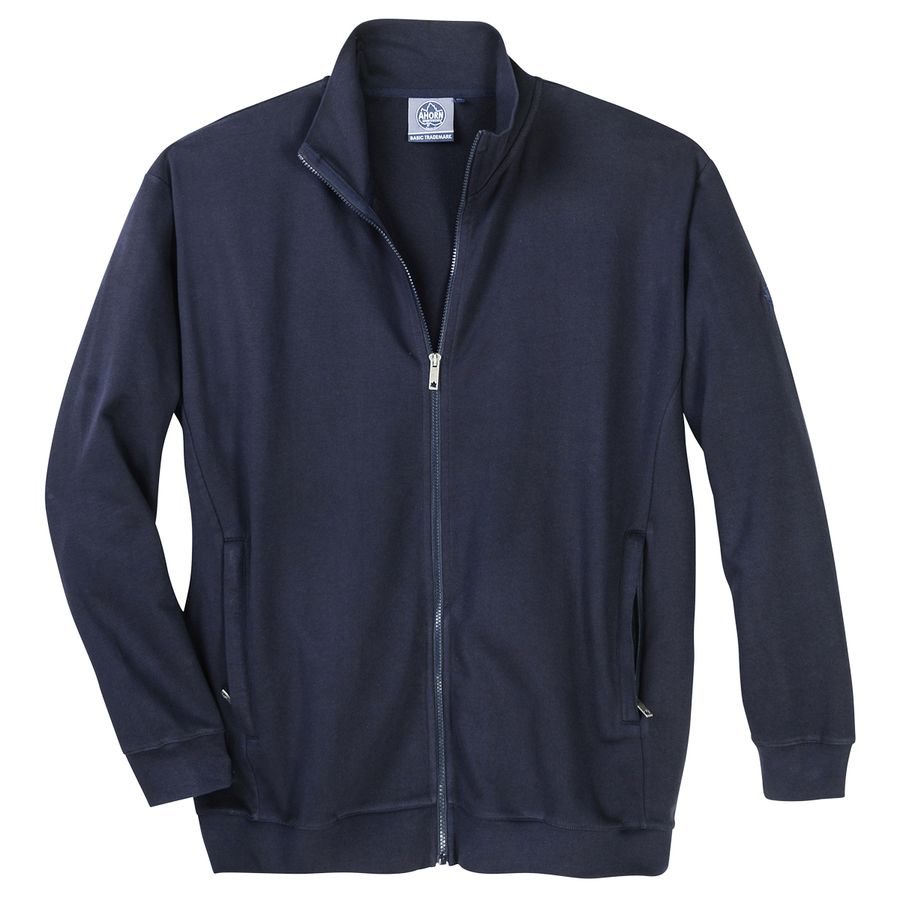 Übergröße Stehkragen Sweatjacke dunkelblau Ahorn