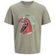 Jack&Jones Übergrößen T-Shirt khaki Skullprint JJKING Jack&Jones Übergrößen T-Shirt khaki Skullprint JJKING