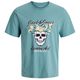 Jack&Jones XXL T-Shirt blaugrün Skullprint JJKING Jack&Jones XXL T-Shirt blaugrün Skullprint JJKING