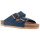 Bioline Leder-Pantoletten weit navy Bioline Leder-Pantoletten weit navy