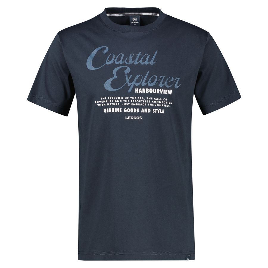 Lerros Übergrößen T-Shirt modisch navy Print Coastal