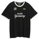 s.Oliver Übergrößen Fan-T-Shirt schwarz Frontprint