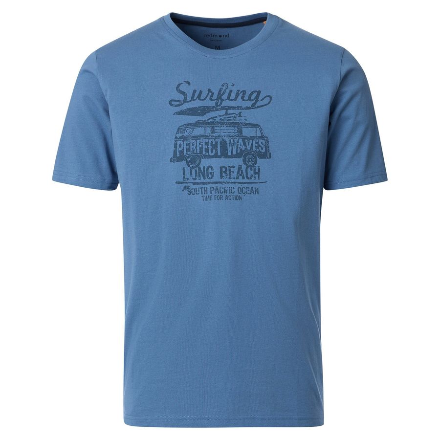 Redmond Übergröße T-Shirt modisch blau Surfing Print