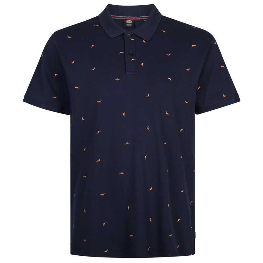 Petrol Industries XXL Polo navy-orange Chiliprint