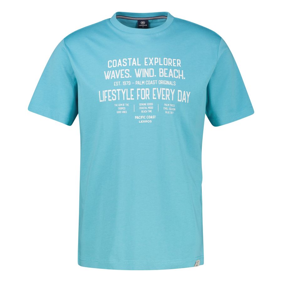 Lerros Übergrößen T-Shirt modisch türkis Print