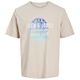 Jack&Jones Übergrößen T-Shirt JJGRADIENT beige Print