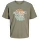 Jack&Jones Übergrößen T-Shirt JJGRADIENT khaki Print