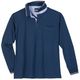 North Latitude Übergrößen Langarm-Poloshirt navy