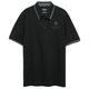 s.Oliver Übergrößen Poloshirt schwarz Brustprint