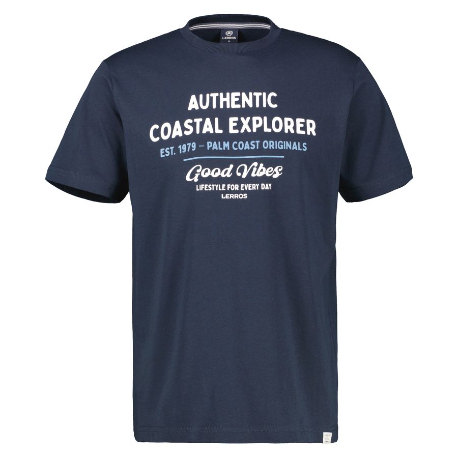 Lerros Übergrößen T-Shirt modisch navy Good Vibes