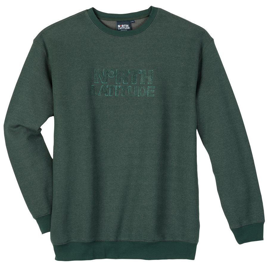 North Latitude XXL Sweatshirt grün melange modisch