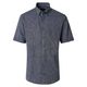 CasaModa XXL Leinen-Kurzarmhemd navy melange
