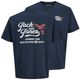 Jack&Jones Übergrößen T-Shirt navy Print JJLEGEND