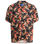Jack&Jones Übergrößen Kurzarmhemd navy-rot JORTOKYO