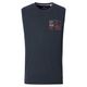 CasaModa XXL Tanktop anthrazit melange Brustprint CasaModa XXL Tanktop anthrazit melange Brustprint