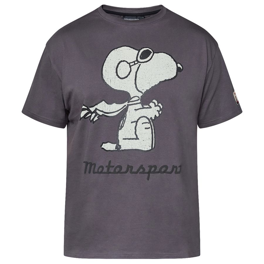 North Latitude T-Shirt dunkelgrau Übergrößen Snoopy