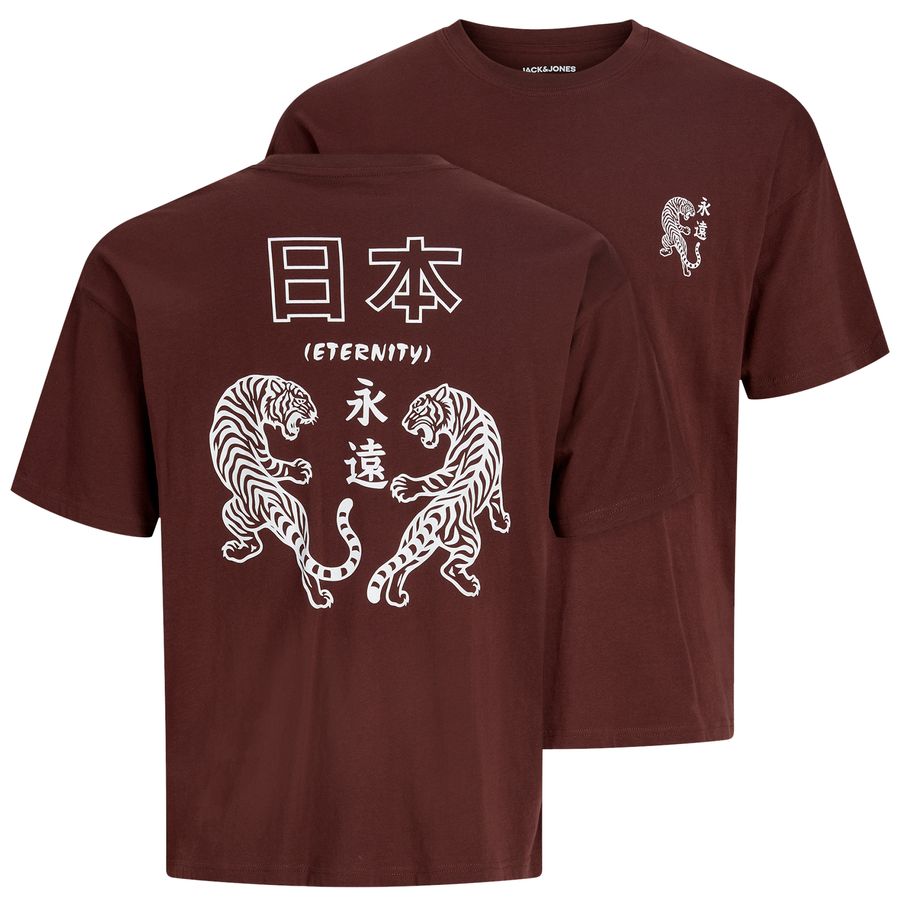 Jack&Jones Übergrößen T-Shirt dunkelbraun JJBOYE