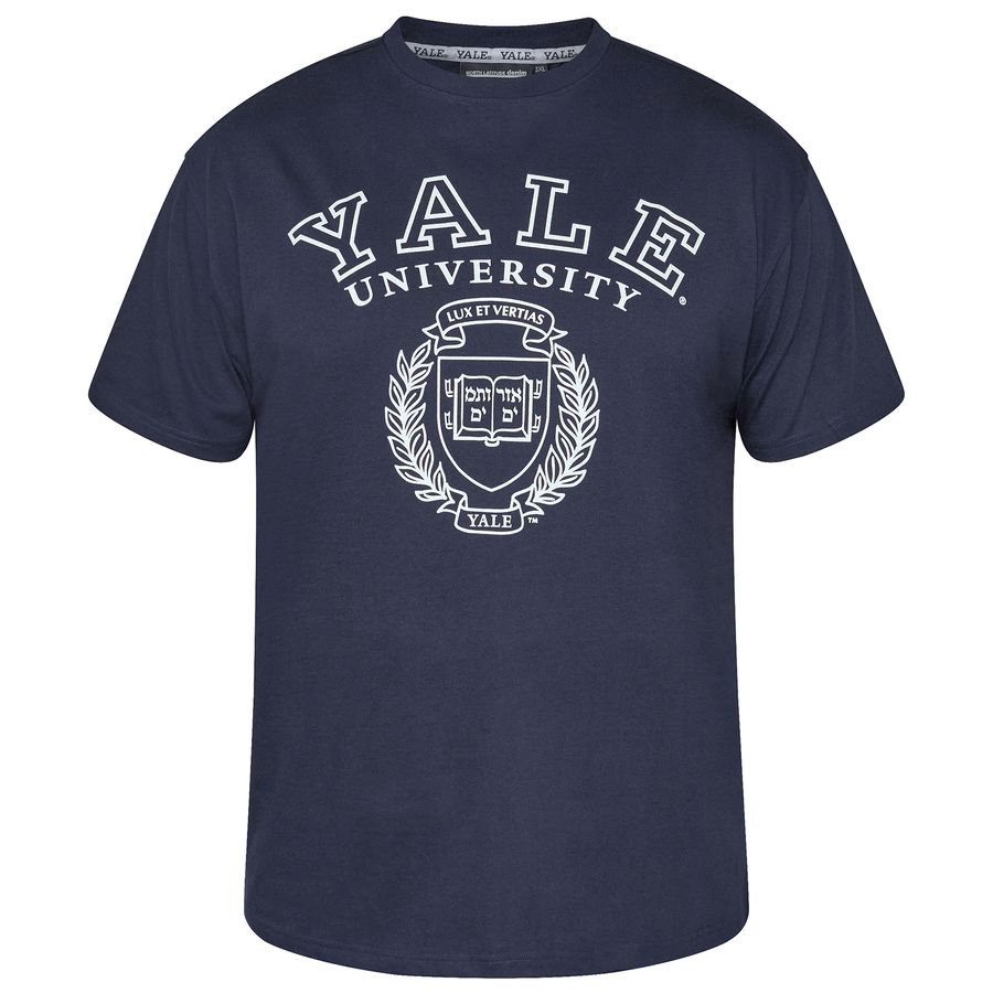 North Latitude Übergrößen T-Shirt navy Yale-Print