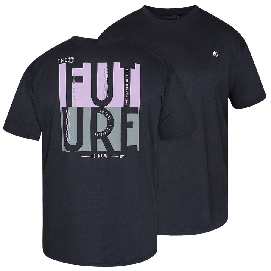 North Latitude Übergröße Rückenprint T-Shirt schwarz