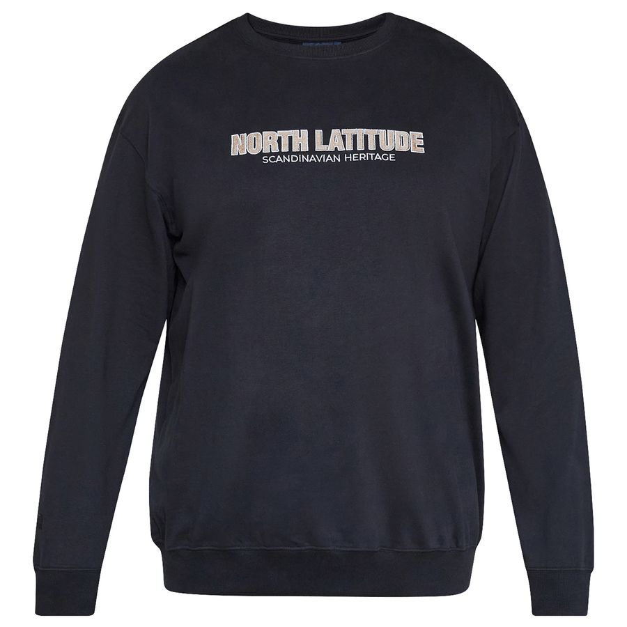 North Latitude XXL Sweatshirt schwarz Logostickerei