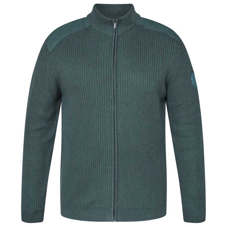 North Latitude Übergrößen Strickjacke dunkelgrün