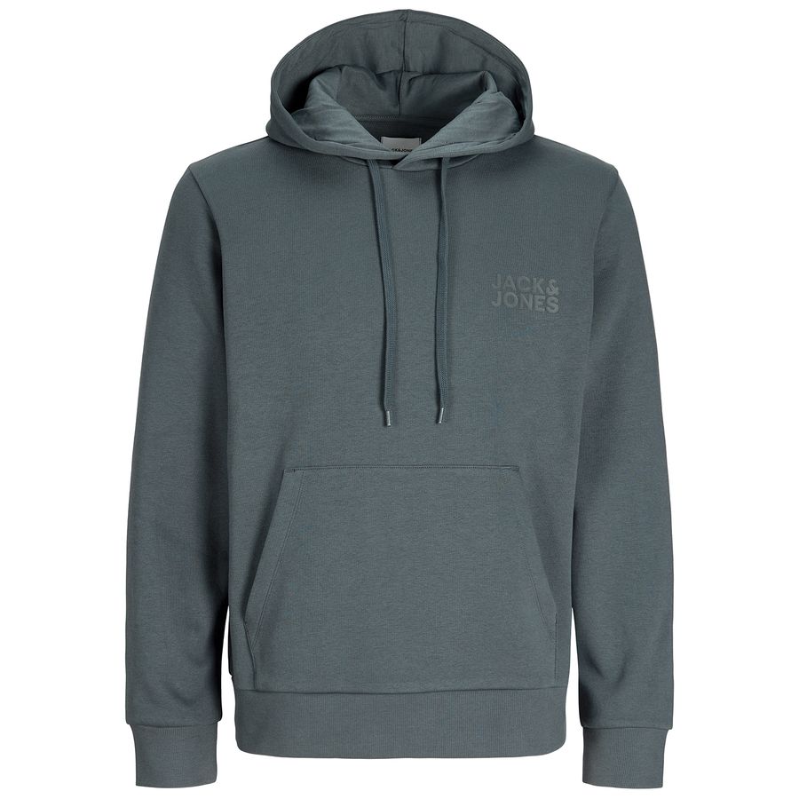Jack&Jones Übergröße Hoodie dunkelgrau JJECORP Print