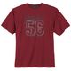 Adamo Übergrößen T-Shirt weinrot Athletics Frontprint