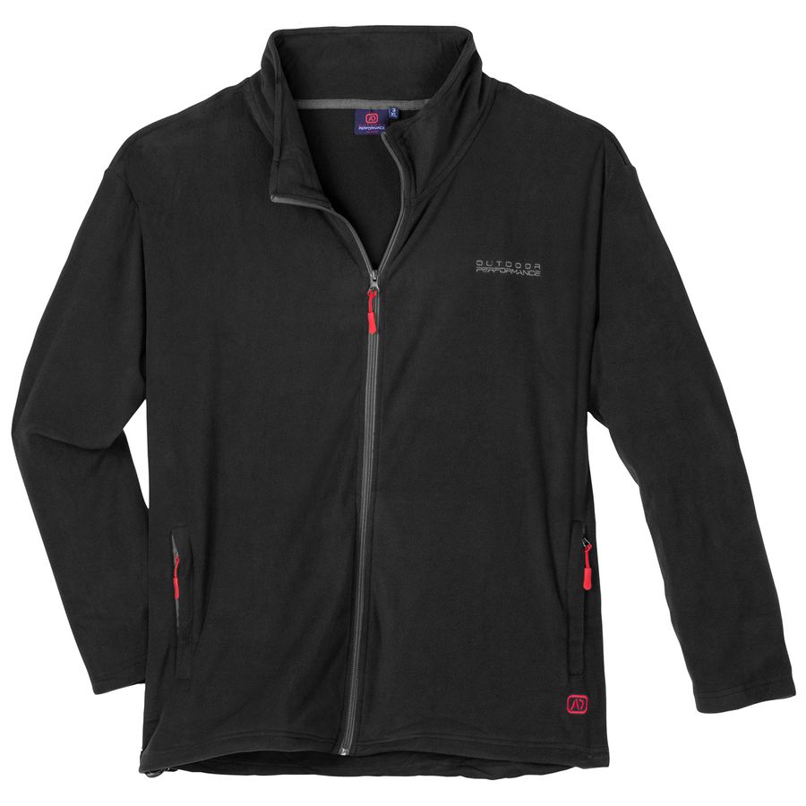 Adamo Übergrößen Fleecejacke schwarz