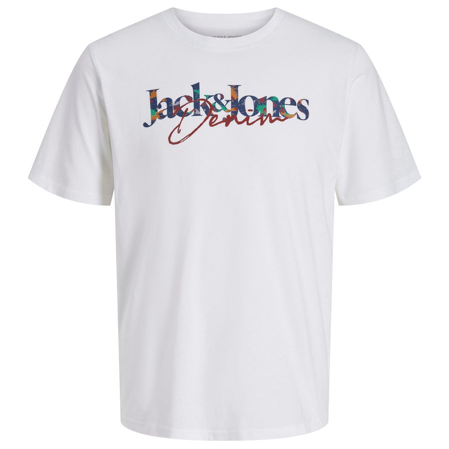 Jack&Jones Übergrößen T-Shirt JJTOM weiß Print 