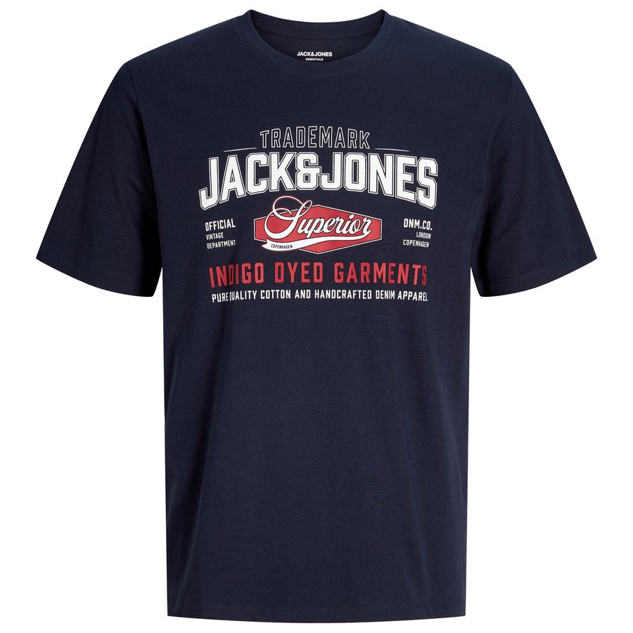 Jack&Jones Übergrößen T-Shirt dunkelblau JJELOGO