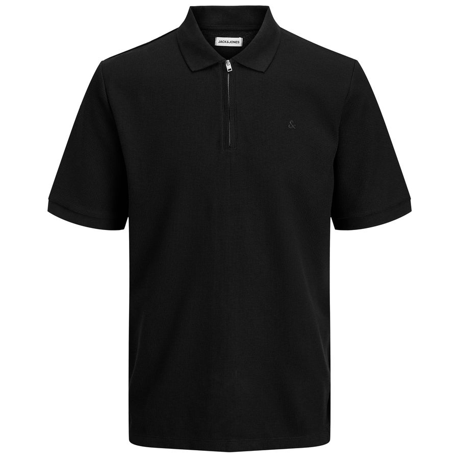 Jack&Jones Zipper-Poloshirt XXL schwarz JJEAUSTIN