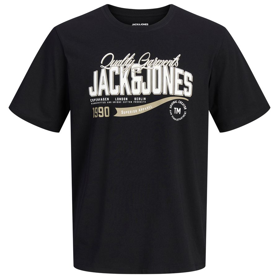 Jack&Jones Übergrößen T-Shirt schwarz JJELOGO