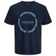Jack&Jones Übergrößen T-Shirt navy Print JJBENSON