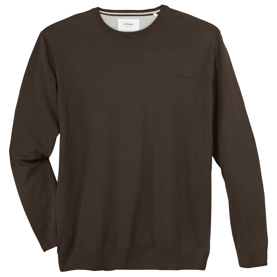 s.Oliver Übergrößen Feinstrickpullover dunkelbraun