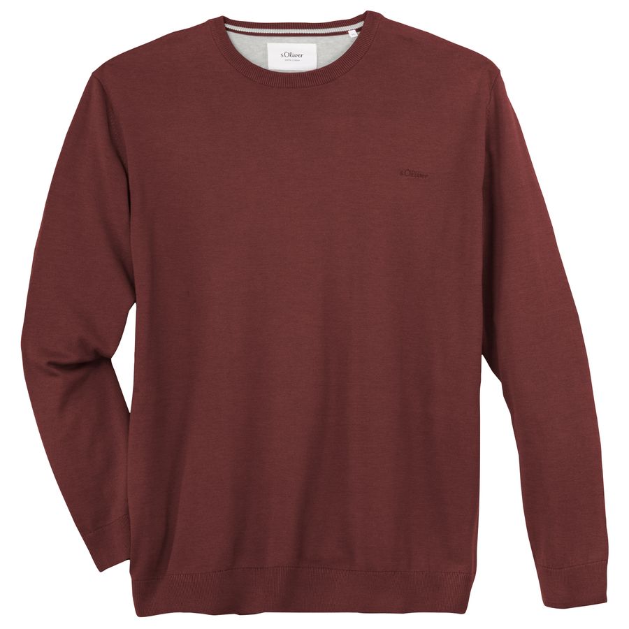 s.Oliver XXL Feinstrickpullover dunkelrot melange