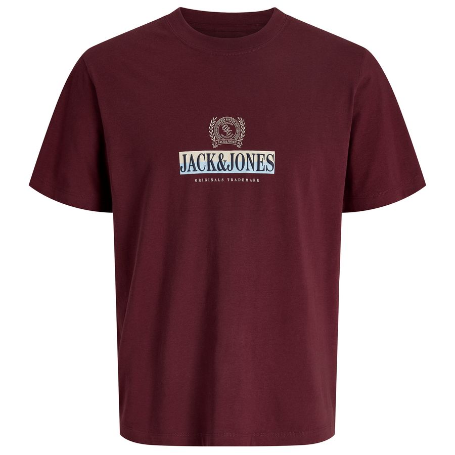 Jack&Jones XXL T-Shirt weinrot Print JORFREDERIKSBERG