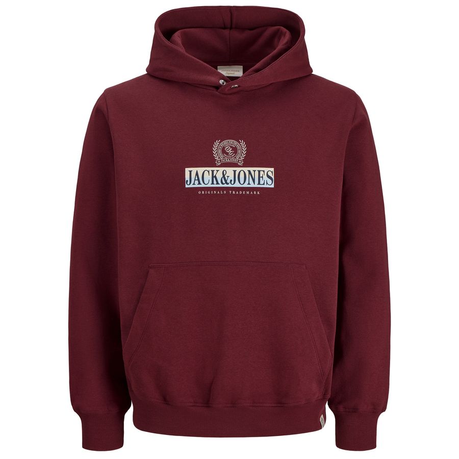Jack&Jones XXL Hoodie weinrot Print JORFREDERIKSBERG