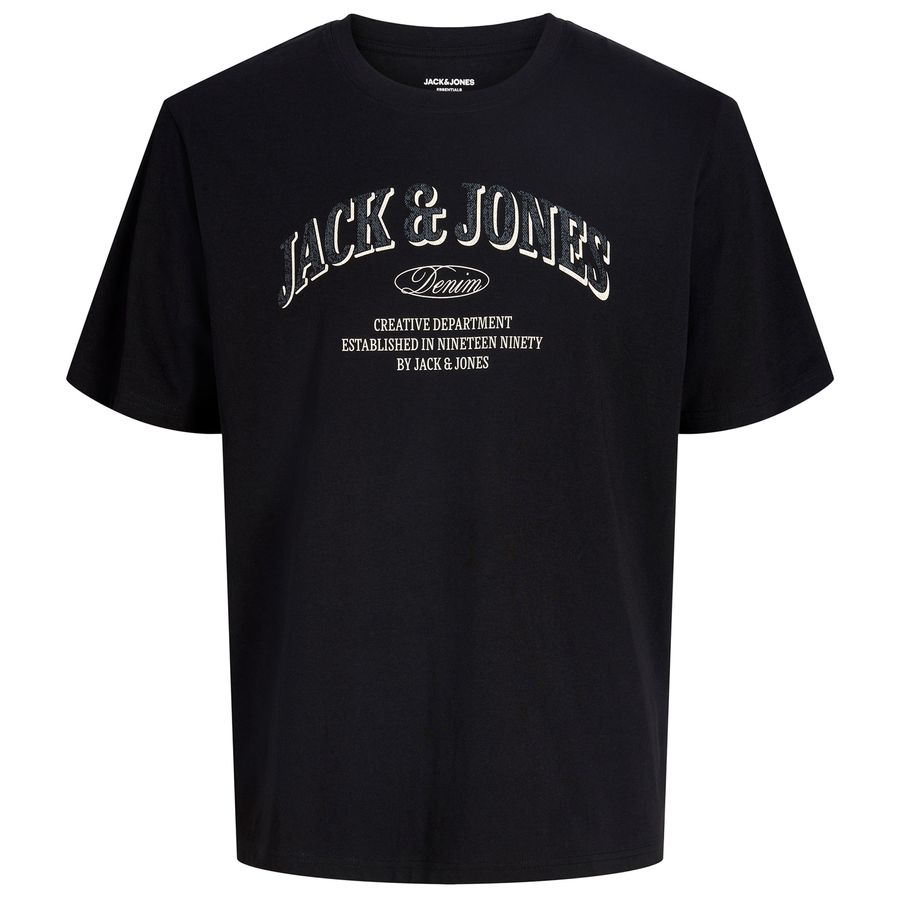 Jack&Jones Übergrößen T-Shirt schwarz Print JJEDENVER