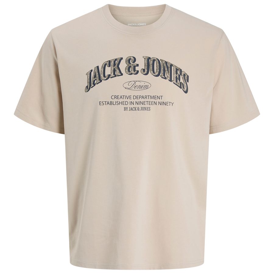 Jack&Jones Übergrößen T-Shirt beige JJEDENVER