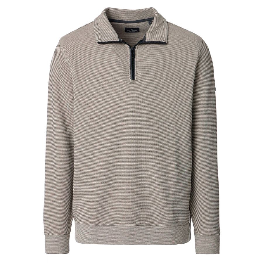 CasaModa Sweat-Troyer XXL Struktur beige melange 