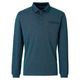 CasaModa Übergrößen Langarm-Poloshirt petrol melange CasaModa Übergrößen Langarm-Poloshirt petrol melange