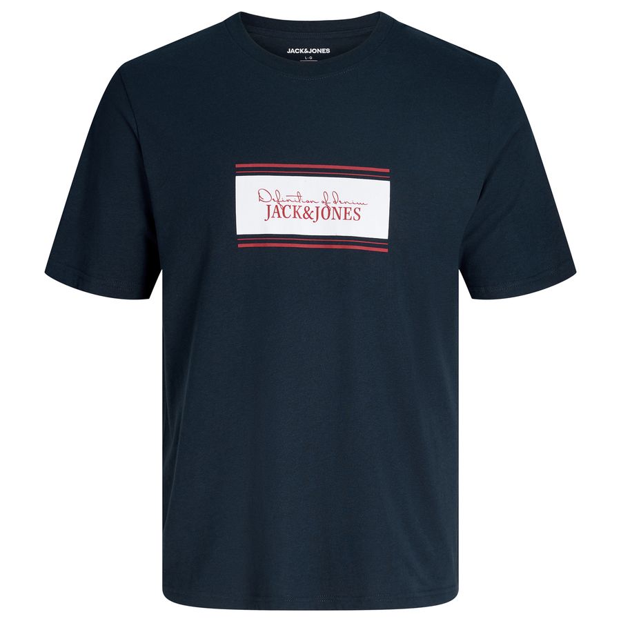 Jack&Jones Übergrößen T-Shirt navy Print JJBUSTER
