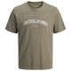 Jack&Jones Übergröße T-Shirt khaki Logoprint JJAVERY