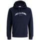 Jack&Jones Übergrößen Hoodie navy Logoprint JJAVERY