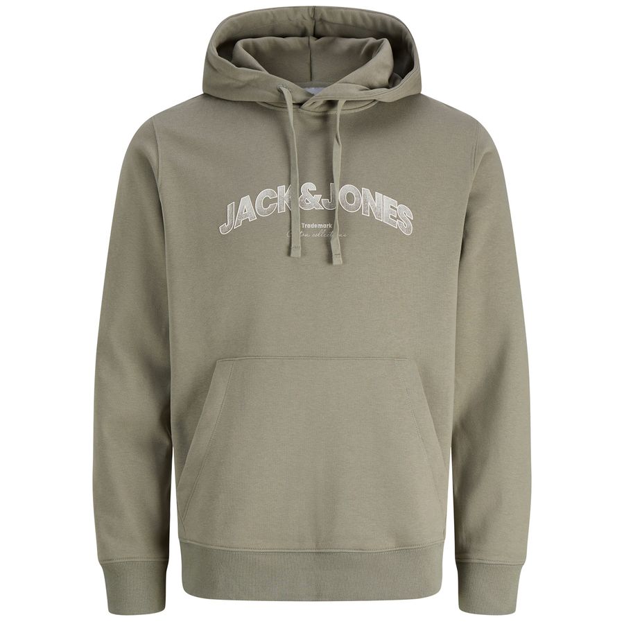 Jack&Jones Übergrößen Hoodie khaki Logoprint JJAVERY