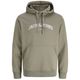 Jack&Jones Übergrößen Hoodie khaki Logoprint JJAVERY