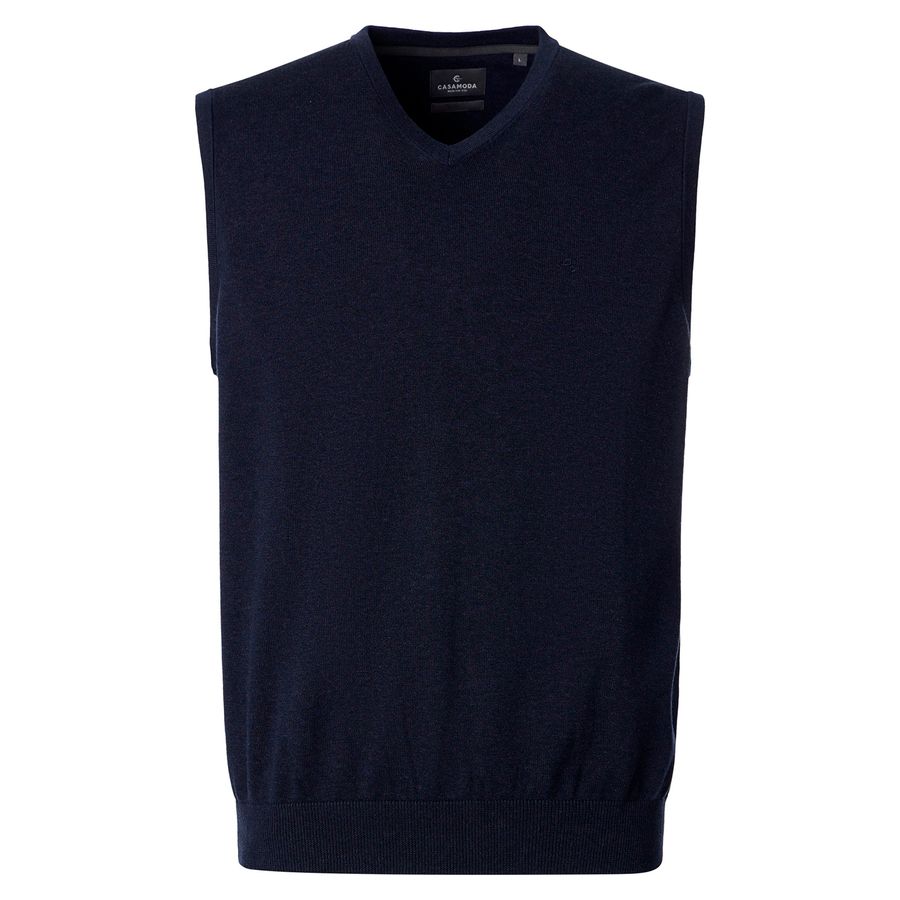 CasaModa XXL Strickpullunder navy melange V-Neck